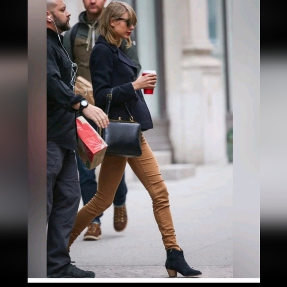 Isabel Marant Womens Tan Dicker  Suede Calfskin Leather Designer Ankle Bootie 37 - Picture 2 of 14